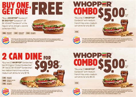 whopper coupons burger king|burger king voucher 2024.